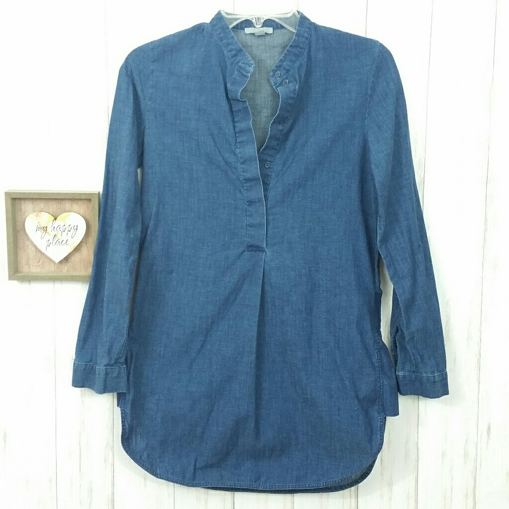 COS Light Denim Long Sleeve Tunic Size 2